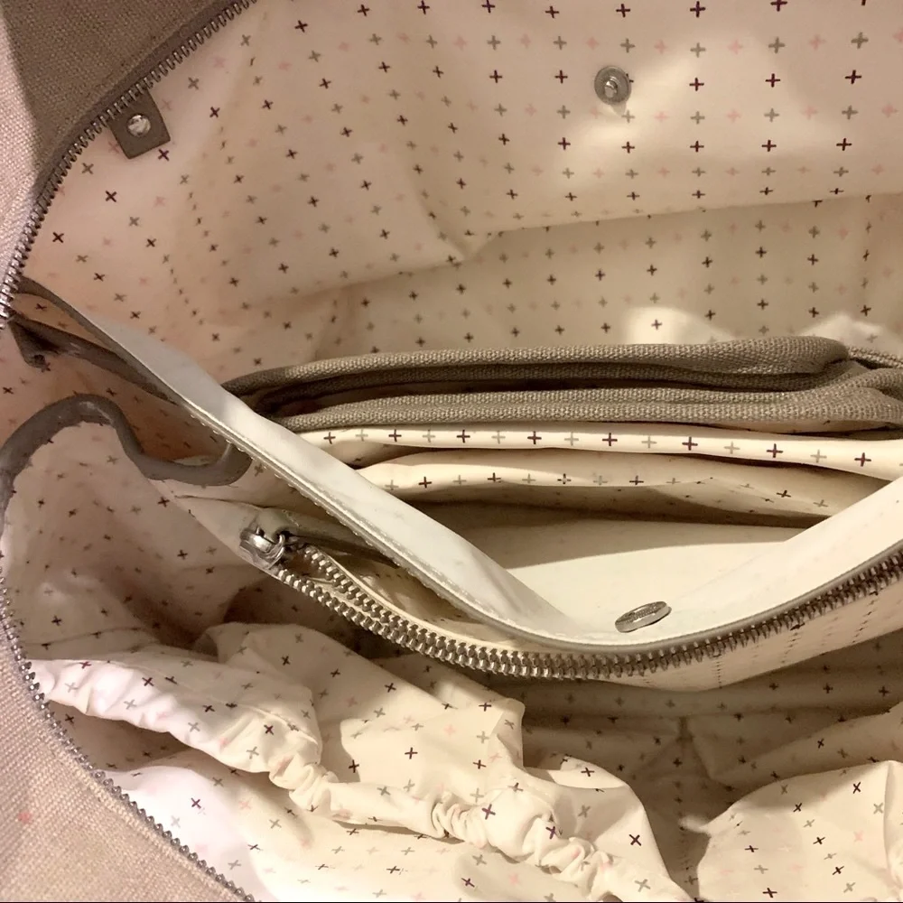 Dwell Studio Gio Lemon & Gray Animal Print Diaper Tote